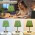(Bulb Included),7.9x12.6in Table Lamp Christmas Cactus Pattern with Hats Desk Lamp with Fabric Shade Tablelamp