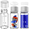 Sterile Empty Glass Vials with Measuring Line, Brown/Clear Sample Vials with Screw Cap for Chemistry Lab