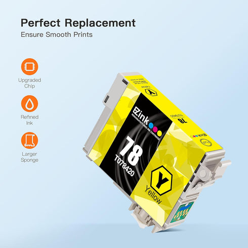 E-Z Ink Remanufactured Ink Cartridge Replacement Combo Pack for Epson 78 T078, 7 Pack for Artisan 50, R260, R280, R380