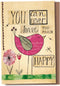 Tree-Free Greetings Never Too Happy All Occasion Cards - 12 Recycled 4x6 Notecards & White Envelopes, Made in USA