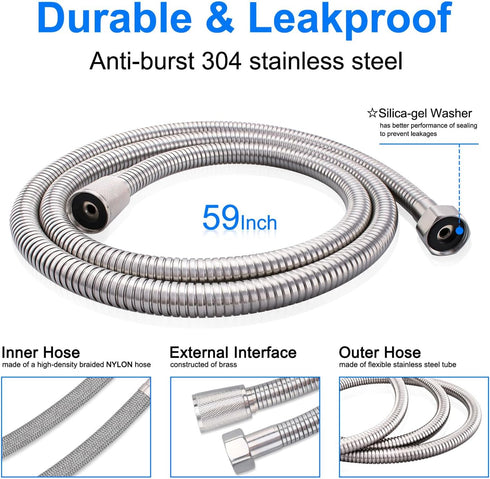 Brushed Nickel Handheld Bidet Sprayer, Muslim Shower Bidet Attachment, Cloth Diaper Toilet Sprayer, Jet Spray