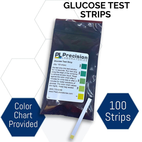 100 Eisco Labs - Scientific Glucose Test Strips - Educational Glucose Test Strips - Essential Tools for Food Science
