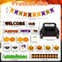 Halloween Pumpkin Honeycomb Balls Bulletin Board Set, Cutouts for Classroom Birthday Party Decor with Ghosts and Bats