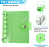 PATIKIL A7 Clear Binder Cover, Soft PVC Bling Loose Leaf Notebook Shell with Snap Button Closure, Green for DIY Meeting