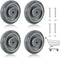 NATGAI 4 Pack Shopping Cart Replacement Wheels Kit, 5" Diameter 1.2" width
