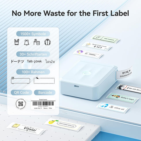 NIIMBOT Label Maker Bluetooth Printer, Portable Label Maker for Household Organization, Quick Home Use, Blue