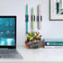 Wall Adhesive Pen Holder, 6 Pack Silicone Pencil Holders for Desk Organizer, Teacher Supplies (2 Black + 2 White + 2