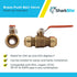 SharkBite 3/4 Inch Ball Valve, Push to Connect Brass Plumbing Fitting, Water Shut Off