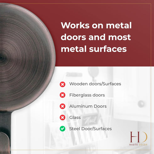 Haute Decor Attract Magnetic Hanger, 1 Pack - Strong Magnet Hook for Metal Surfaces