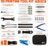 Rhevosil 50pcs 3D Nozzle Printer Tool Kit & Accessories Cleaning Tools, Scrapers, Files, Wire Cutter, Craft Knife, Tube