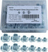 T-Nut 1/4" 5/16" 3/8" Zinc Plated Steel 4-Prong Heavy Duty Tee Nut for Wood, Cabinetry, Rock Climbing Holds, 50Pcs Kit