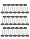 50Pcs 25mm T-Type Stainless Steel Wire Wheel Brush Sets with 1/8 Inch Shank for Cleaning, Deburring, Surface-Finishing