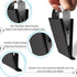 Shackcom 2 Pack Black Heavy Duty Door Stopper Wedge, Rubber and Stainless Steel, Works on All Floor Surfaces