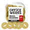 Brass Washers for Paper Fasteners, 1/2 Inch Slotted Brass Gold-Plated Round Metal Brads for Scrapbooking, 100 Pack