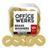 Brass Washers for Paper Fasteners, 1/2 Inch Slotted Brass Gold-Plated Round Metal Brads for Scrapbooking, 100 Pack