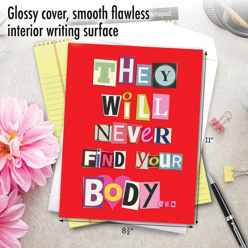 NobleWorks Funny Happy Birthday Card, Jumbo 8.5 x 11 Inch Greeting for Spouse
