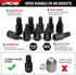LLNDEI 10 Pieces Screw Extractor Set, Hex Head Easy Out Bolt Extractor, Multi-Spline Ez Out Stripped Fastener Tool