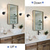 XiNBEi Lighting Wall Sconce, 1 Light Black Glass Vanity Light for Bathroom & Hallway, Model XB-W1235-1-MB