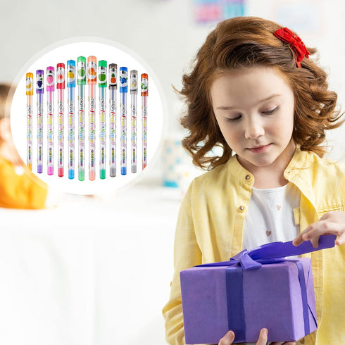 Yexiya 72 Pcs Scented Glitter Color Pen, Multicolor Fun Pens, Smooth Writing Stationary Kit