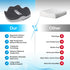 CoolSit Tailbone, Gel Seat Cushion for Office Chair, Car, or Wheelchair Orthopedic Memory Foam Pad with Cooling Gel