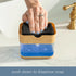 13 S&T INC. Dish Soap Dispenser and Sponge Holder for Kitchen Sink, Waterproof Labels and Sponge Included, Ounces