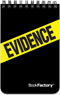 BookFactory Evidence Notebook/Notepad/Journal, 120 Pages, 3 1/2” x 5 1/4'', Durable Translucent Cover