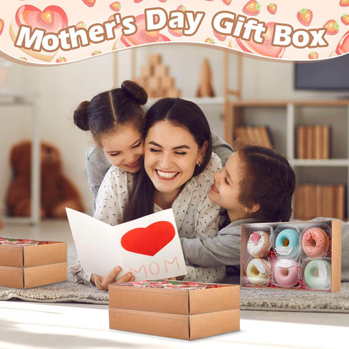 30 Sets of Cookie Boxes, 9.5x5.9x1.8 Inches Bakery Boxes with Clear Lids for Pastries, Macaron, Strawberries
