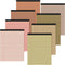 Fuutreo 8 Pcs Colored Legal Pad Writing Pads, 50 Sheets Per Notepad, Office Supplies (Nut Color)