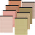 Fuutreo 8 Pcs Colored Legal Pad Writing Pads, 50 Sheets Per Notepad, Office Supplies (Nut Color)