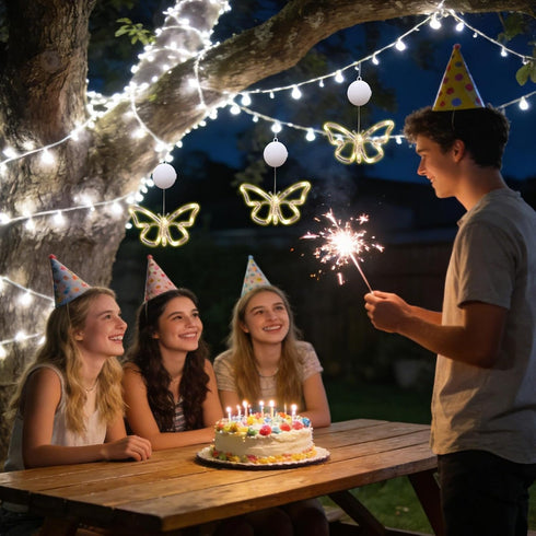 Generic LED Butterfly Lights, Spring Butterfly Window Lights, Battery Operated Lighting Sign, For Lawn Garden Bedroom