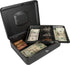 SentrySafe Black Money Saving Box with Cash Tray, Key Lock, Portable Safe, 0.21 Cubic Feet