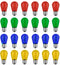 GvvooHome 24 Pack S14 Colored LED String Light Bulbs, 1W Plastic Shatterproof