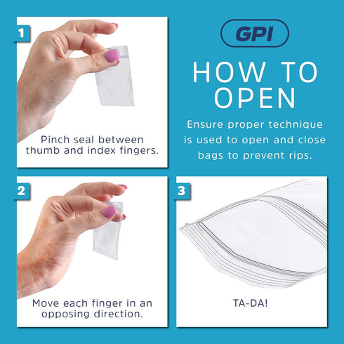 CLEAR PLASTIC RESEALABLE ZIP BAGS - Bulk GPI Pack of 100, 2" x 2" 2 mil Thick Strong Poly Baggies for Jewelry, Travel,