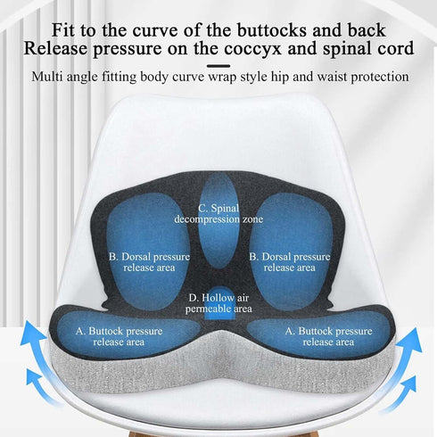 Memory Foam L Shaped Seat Cushion, Orthopedic Cushion with Back Support, Ergonomic L Shaped Seat Cushion for Truck
