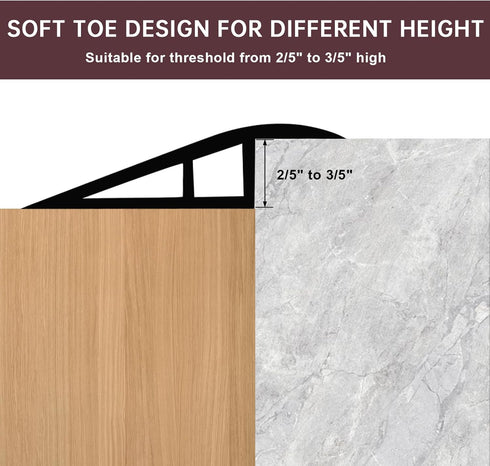 2/5" 3/5" 10 Vinyl Door Threshold Flooring Transition Strip Self Adhesive Carpet Edging Strip for Laminate Doorway Edge