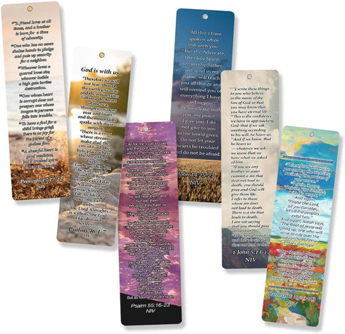 Christian Bookmarks with Popular Bible Verses - 30-Pack Stocking Stuffers for Adults, Teens, Kids, Men, Women, Boys &
