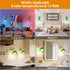 5000mAh Dimmable Vintage Battery Operated Wall Sconces, Rechargeable Wall Light, Wireless Green Flower Glass Lampshad
