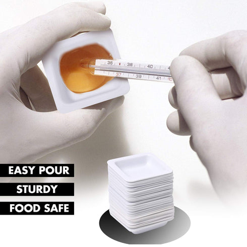 7ml 100ml Weigh Boat Set, 100 Pack Small & Large Lab Weighing Dishes for Measuring, Mixing Powders