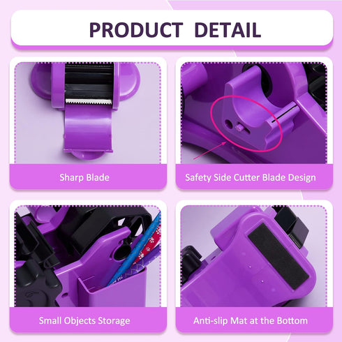 Multiple Roll Cut Heat Tape Dispenser with 5 Pieces High Temp Tape, Heat Resistant Sublimation Desk Tape for Industrial