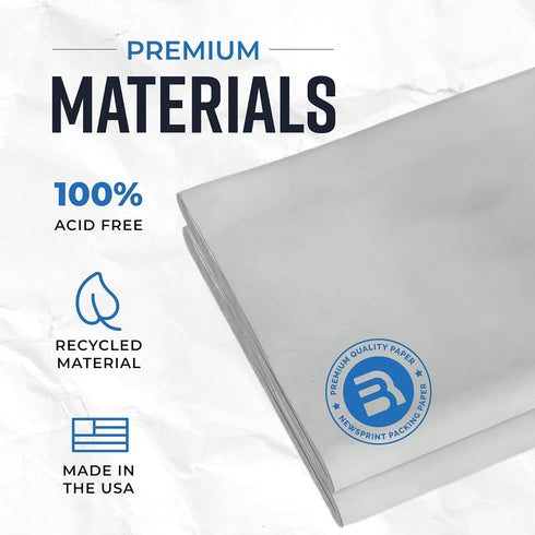 Bryco Goods Packing Paper Sheets for Moving - 5lb - 160 Sheets of Newsprint Paper - Must Have in Your Moving Supplies - 27" x 17" - Made in USA - Newspaper Paper - Newsprint Packing Paper - News Print