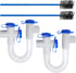 2Pack 3/4" Standard Condensate Trap with 17" Cleaning Brush, PVC Transparent U Trap for HVAC Systems