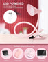 3 10 Dimmable BL08 LiFMIRA Pink Small Desk Lamp Clip on LED Reading Light for Bed, Color Modes Brightness, Book in Bed