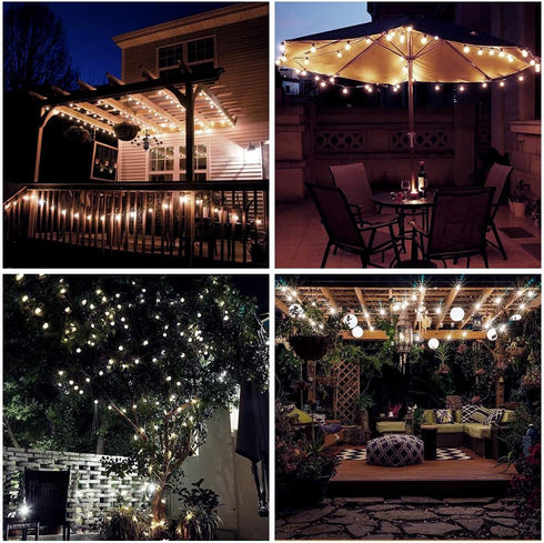 26ft 60LED Metaku Outdoor String Lights Battery Operated Fairy Lights with Remote Waterproof Indoor Outdoor Hanging