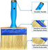 Heavy Duty Professional Stain Brush 3 Pack (4,5,6 inch) - Double Thick 1.18 inch Paint Brushes for Walls, Fence