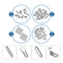 Fuvylonk 108 Closet 4 5mm 1/4inch Pcs Shelf Pins Kit, Metal Nickel Plated Shelf Support Pin, Bookshelf Pegs Cabinet