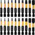 20Pcs Impact Hex Head Allen Wrench Drill Bit Set, SAE and Metric 1/4" Hex-Shank S2 Alloy Steel Kit