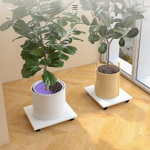 SUNESA 4 39x34x6.6cm) Under Desk Printer Stand With Caster Wheels - Office Movable Copier Stand, CPU Holder, White