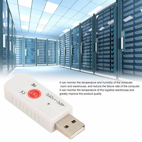 USB Thermometer Temperature, Inside Outside PC Sensor Double Sensor Computer USB Thermometer Data Logger Recorder