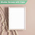 M METERXITY 100-Pack 5mm M3 M4 M5 Plastic Hinged Screw Cover Caps, Shutter Screws with Caps, Fold Snap Washer Covers