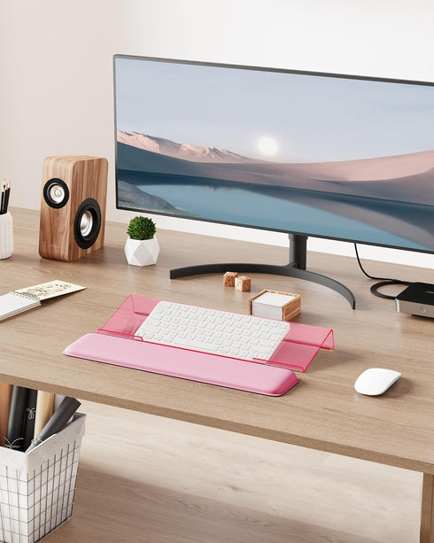 Laborio Computer Keyboard Wrist Rest Stand for Desktop, Keyboard Holder for Easy Typing with Wrist Pad for Office Desk